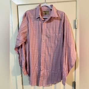 Men's Pink Plaid Button Down Shirt